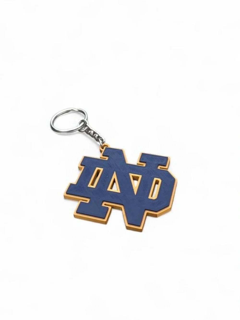 Notre Dame Blue & Gold Logo Keychain